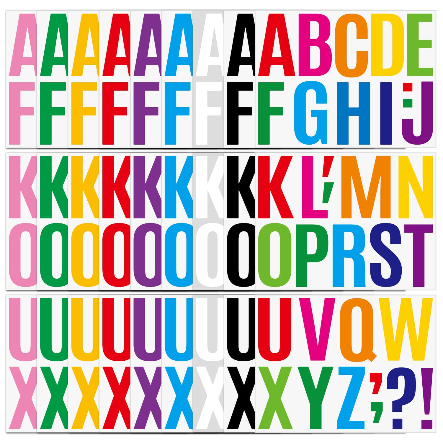 4-inch Large Letter Sticker for Car Wall Decoration, Exhibition, School, Kindergarten DIY Large Size Alphabet Sticker