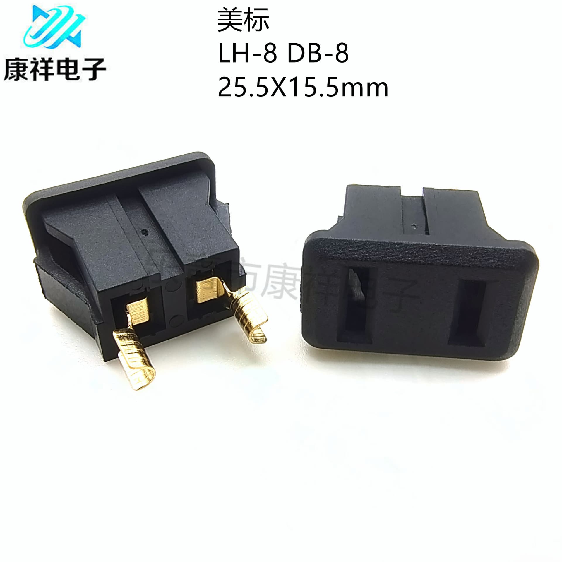 American standard power socket 15A two-hole row UL American standard card socket outdoor energy storage AC power socket DB-8