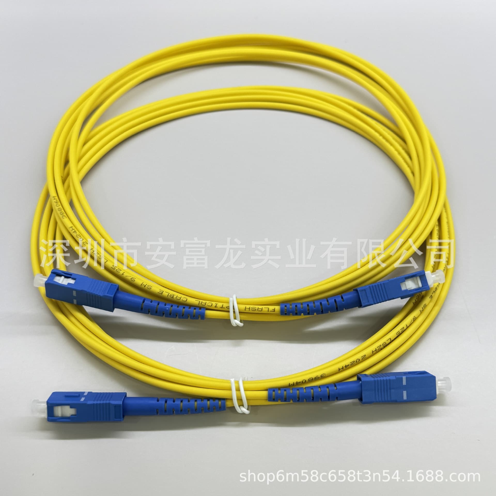 SC-SC 3-meter telecom-grade fiber optic patch cord, high-quality fiber optic pigtail, single-mode single-core, compatible with China Mobile and China Unicom.