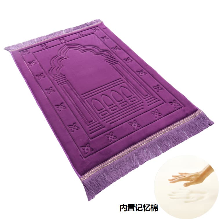 Flannel fabric prayer mat embossed with tassels slow rebound pressure relief multi-color optional prayer mat source direct from the manufacturer