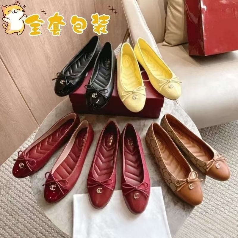 Foreign trade wholesale Xiaoxiangfeng new bow women's shoes Xiaoxiang single shoes women's flat round toe pumps ballet shoes