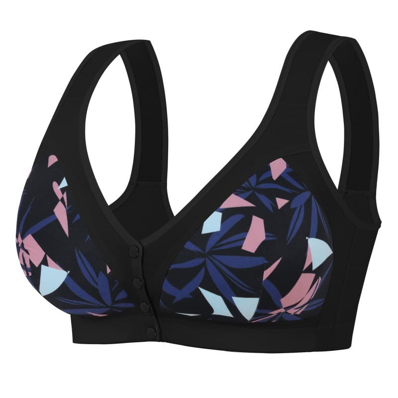 New Thin Cup Front Closure Bra for Middle-Aged and Elderly Women with Large Bust, Lace Design, Amazon Independent Site Exclusive, Plus Size