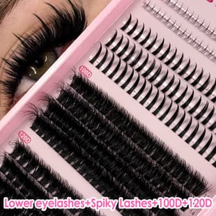 Foreign Trade Cross-border Messy Style Lashes Mixed Bulk Tray Shaped Regular Material Segmented False Lashes Source Factory