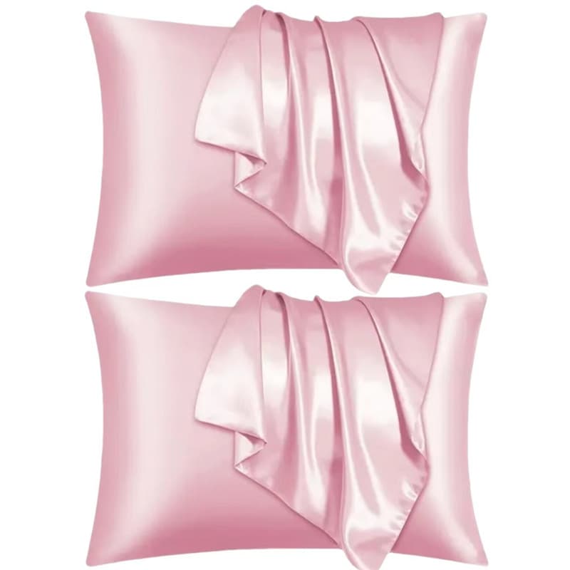 Cross-border Simulated Silk Pillowcase Solid Satin Pillowcase Ice Silk Texture Soft Skin-friendly Home Bedding Set