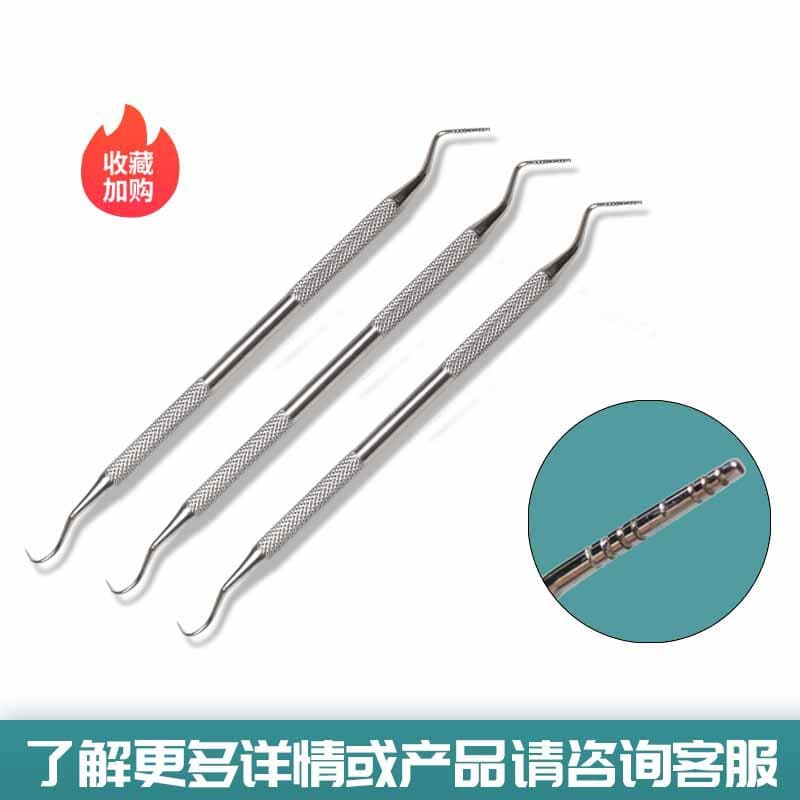 Stainless Steel Dental Probe Periodontal Scale Double Head Single Head with Scale Dental Material for General Use