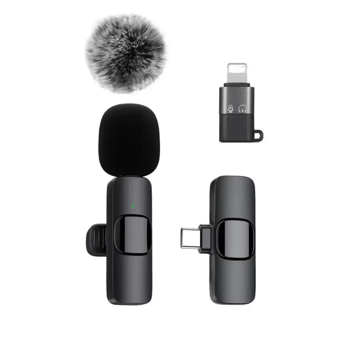 Cross-border TikTok Wireless Lavalier Microphone Mini Live Streaming Microphone for Phone One-to-Two Recording Noise Reduction Mic K9