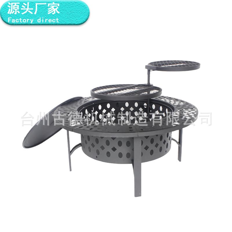 Outdoor camping homestay bonfire basin, round courtyard barbecue fire basin, new multi-functional heating basin for farmhouses