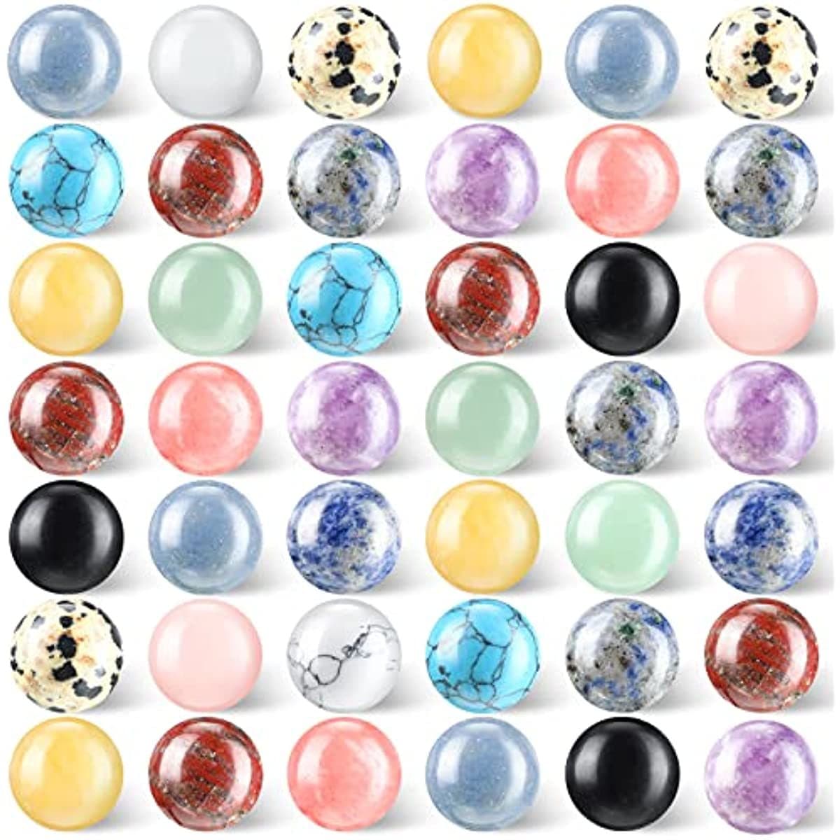 Cross-border Natural Crystal Ball 16mm Seven-Star Array Feng Shui Ball Ornament Crystal Raw Stone Polished Craft Decoration