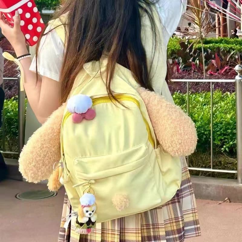Cute cartoon backpack with soft and adorable Korean style, large capacity, perfect for junior high, high school, and college students.