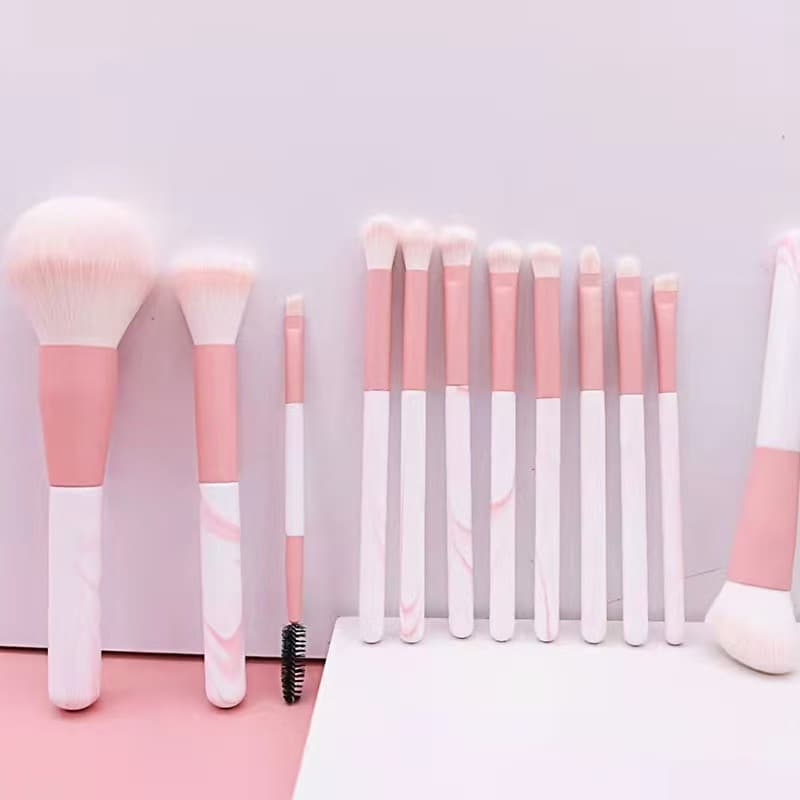 12-Piece Clear Sky Makeup Brush Set Full Set Stippling Brush Concealer Brush Precision Eyeliner Brush Powder Brush Makeup Tools