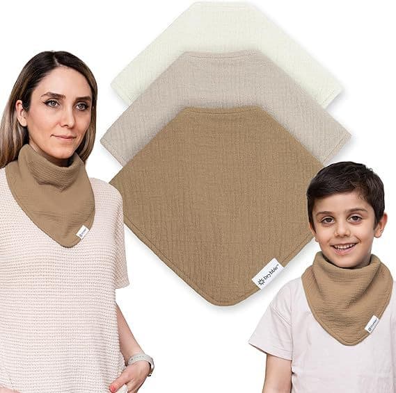 Factory Cotton Gauze Adult Bib Large Size Cross-Border Elderly Bib Super Absorbent Breathable Drool Bib