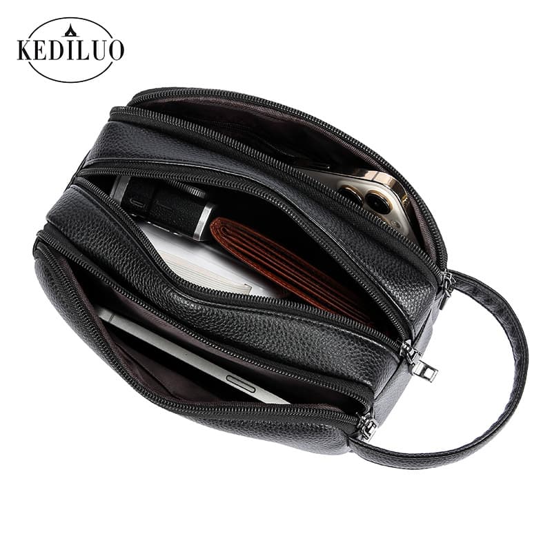 Large Capacity Men's Bag Fingerprint Lock Crossbody Wallet Business Casual Men's Phone Bag Wholesale