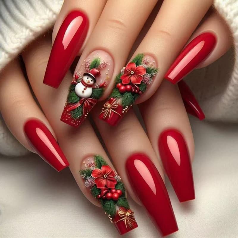 New Christmas Nail Art 6-Color Champagne Gold Glitter Christmas Green New Year Red Gel Polish Set Cross-Border