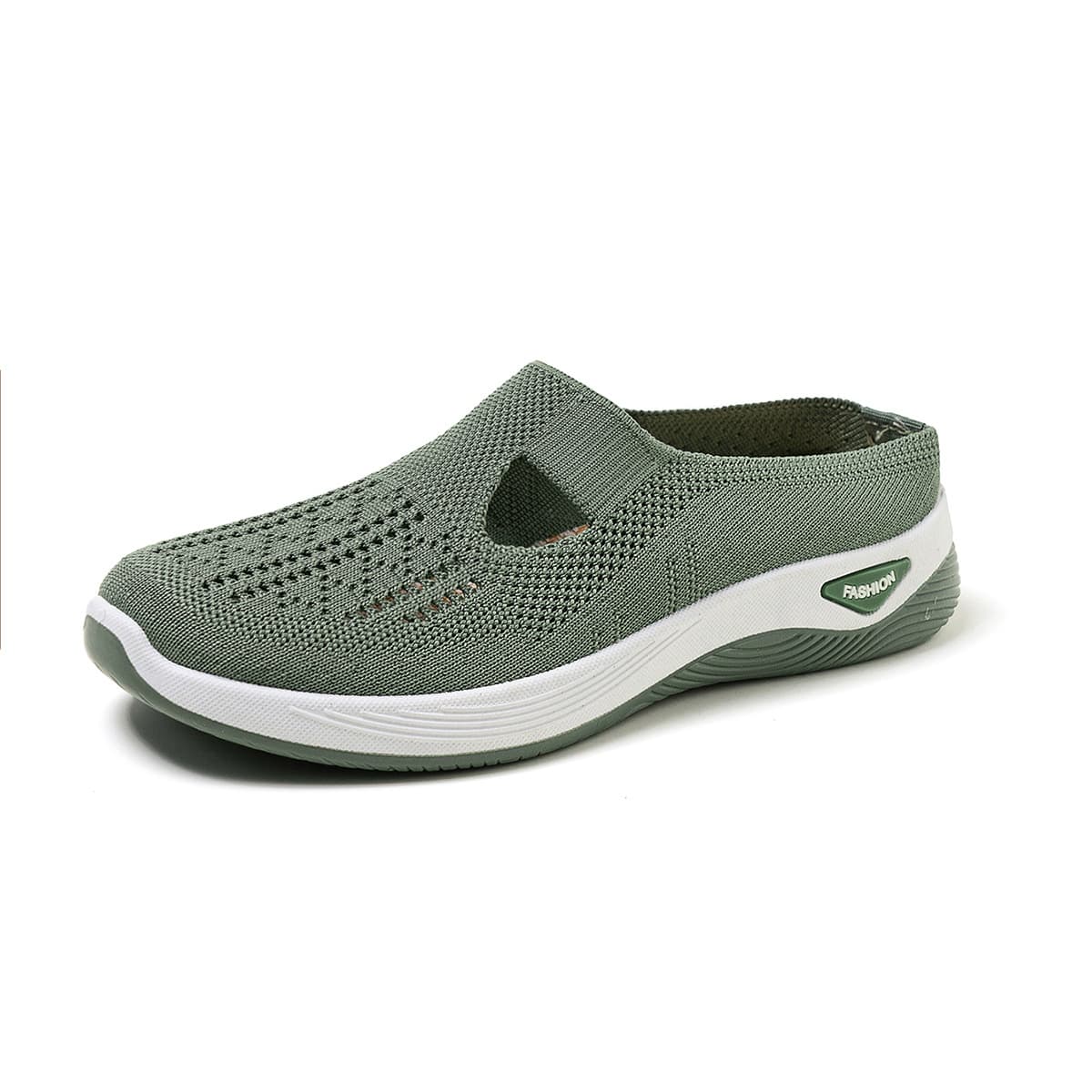 Women's Summer 2025 New Cross-Border Half Slippers, Middle-Aged and Elderly Women's Shoes, Soft Sole, Breathable, Casual