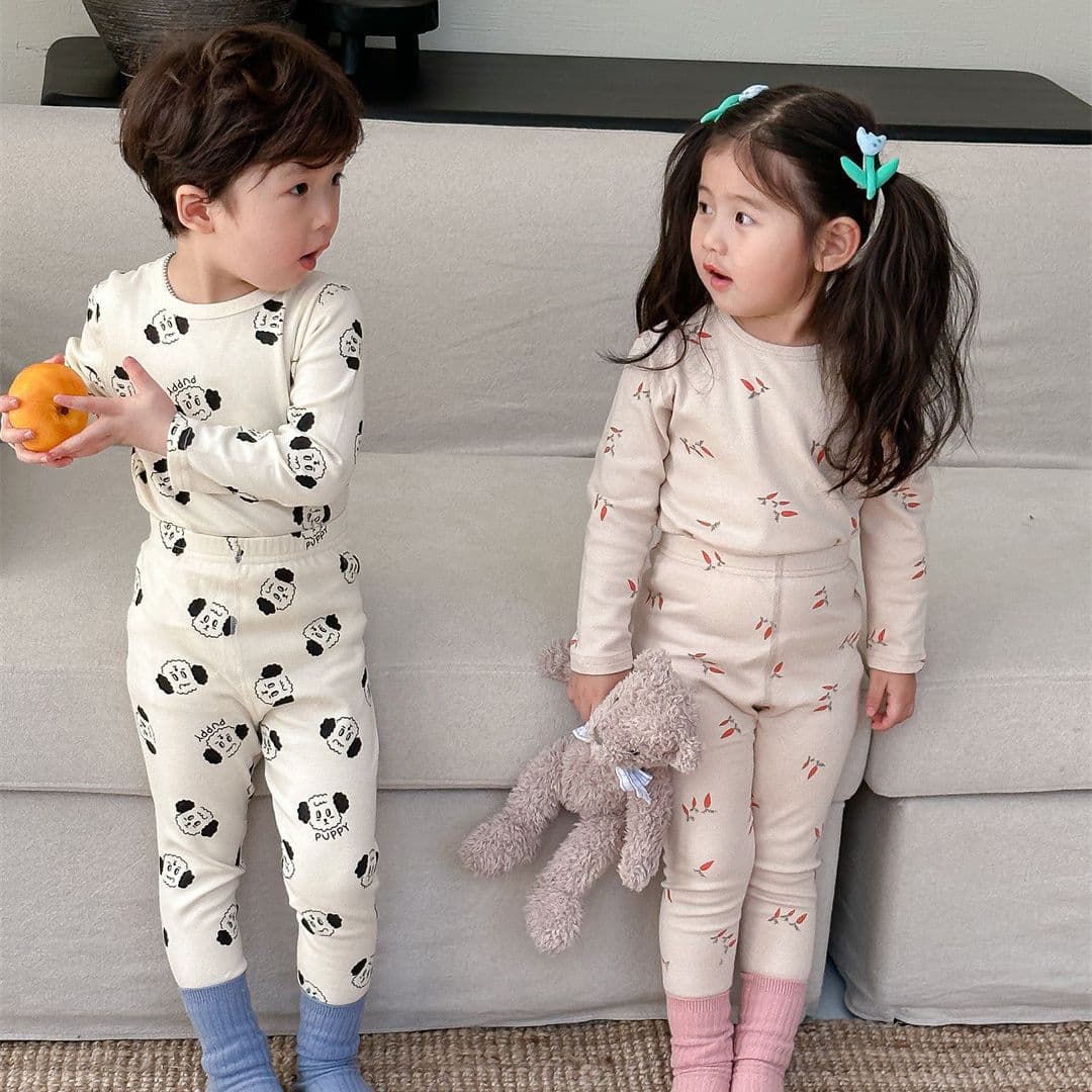 Warm Children's Sleepwear Set Nordic Style Autumn Clothes Pants A-Class Ins Unisex Toddler Home Clothes Set No Bone Brushed Cotton