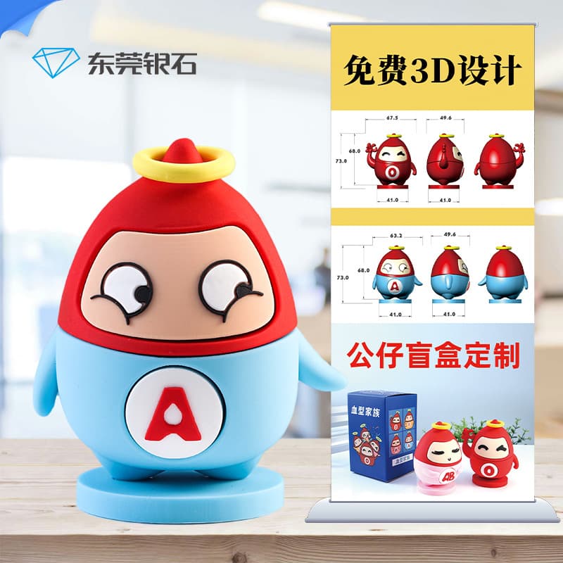 FAMA Certified Factory IP Trendy Toy Blind Box Blood Type Figure Cartoon Ornament PVC Soft Rubber Mascot Epoxy Resin Wholesale