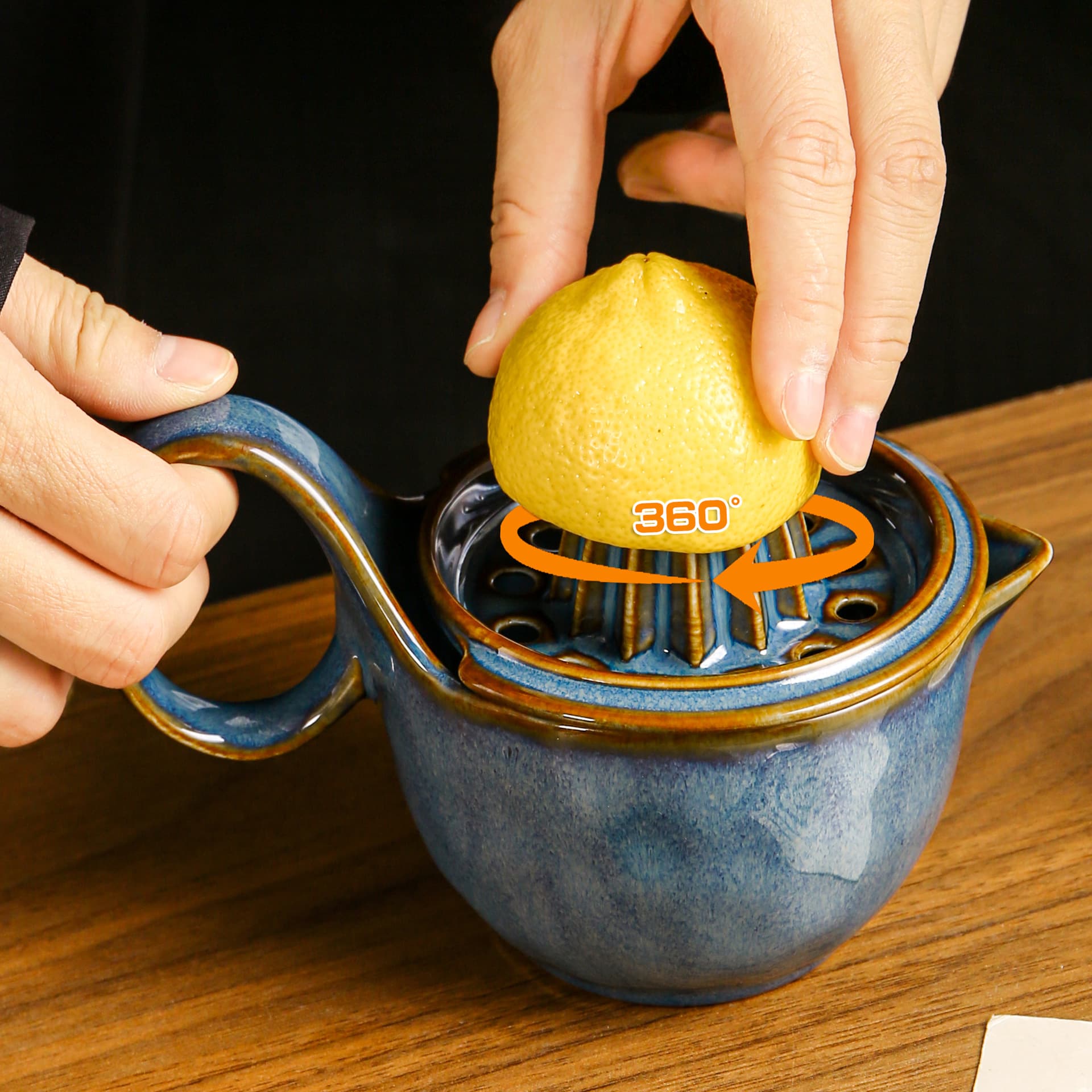 Lemon Manual Juicer Cup Ceramic Baby Food Bowl Grapefruit Orange Half-Cut Press Juicer Home Kitchen Juice Squeezer
