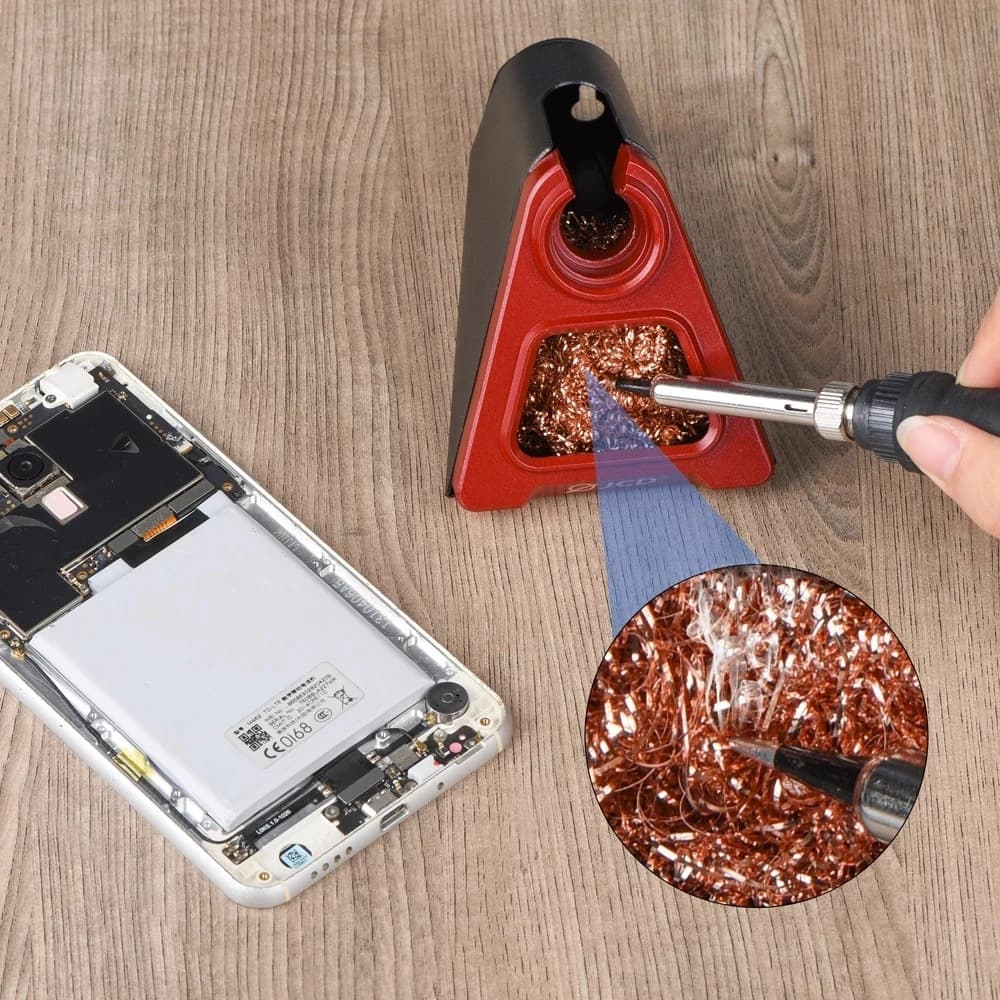 Soldering Iron Stand Aluminum Alloy Electric Soldering Iron Holder Welding Wire Stand Welding Auxiliary Tool Universal for 908 Soldering Iron