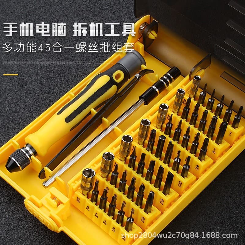 45-in-1 Screwdriver Set, Disassembly Screwdriver Kit, Multi-Function Screwdriver for Apple Phone and Digital Device Repair