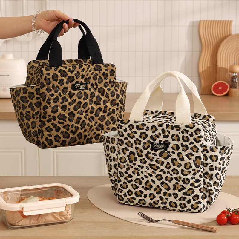 Runhui's new Quilted Dream Sifang portable meal bag, student lunch box bag, office worker lunch bag, outdoor insulated bag