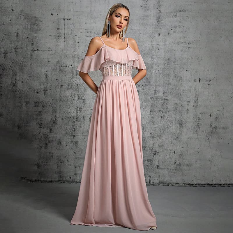 Stunning Bridesmaid Dress 2025 New Summer Unique Sisterhood Gown Women Ethereal Wearable Daily Pink