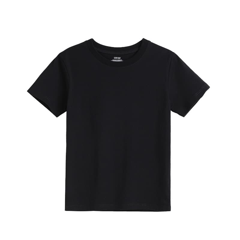 Kids Short Sleeve Pure Cotton Boys T-Shirt Top Solid Color T-Shirt Summer Girls Summer Pure Cotton Base Layer Kids Clothing