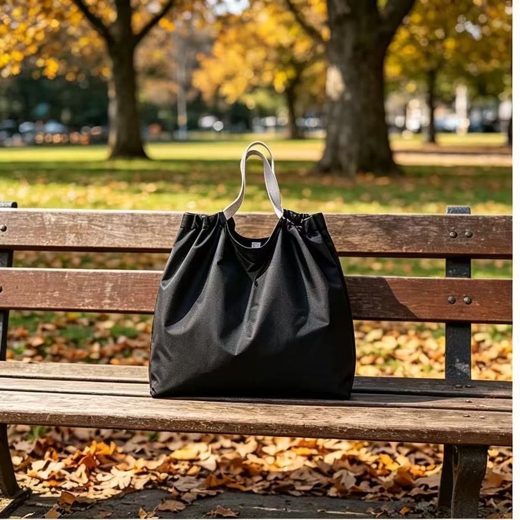 Cross-border waterproof drawstring bag large capacity storage bag supports LOGO customization lightweight folding shopping bag