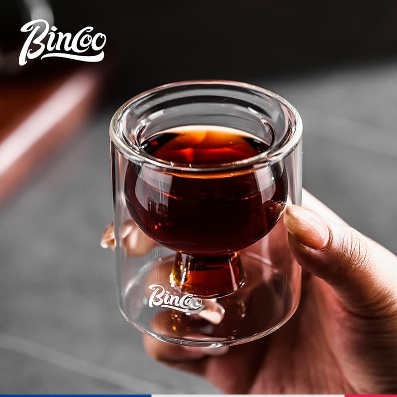 Bincoo double-layer tall tasting cup anti-scalding small espresso cup hand-pour tasting cup small capacity cup