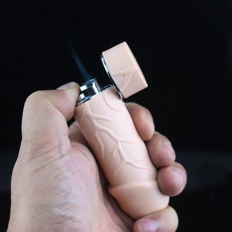 Novelty Vibrating Lighter in Phallic Shape, Funny Gag Gift, Creative Inflatable Lighter for Collection