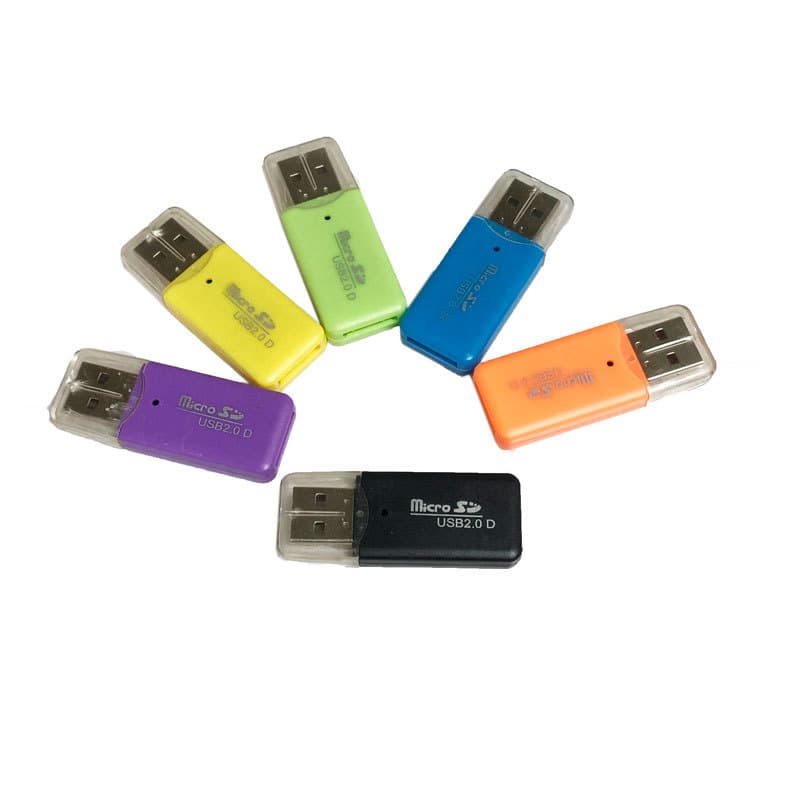 Manufacturer wholesale Bingshuang card reader microSD/TF card/mobile phone memory card USB 2.0 card reader