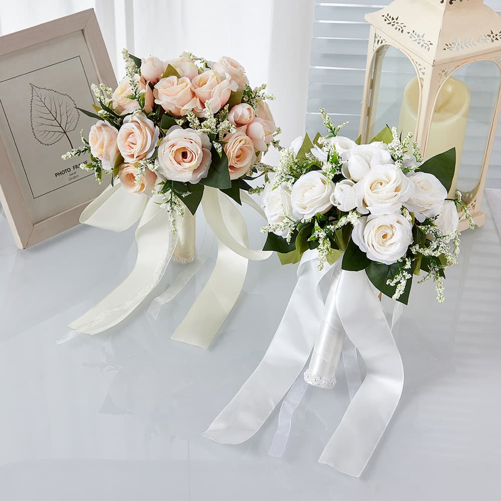 Cross-border Hot Sale Wedding Bouquet Artificial Rose Photo Studio Bride Shooting Prop Western Rustic Handheld Bouquet