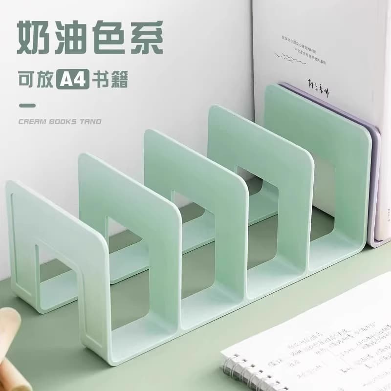 Four-Panel Bookend Desktop Fixed Book Storage, High School Student Children's Book Clamp, Desk Organizer Bookshelf