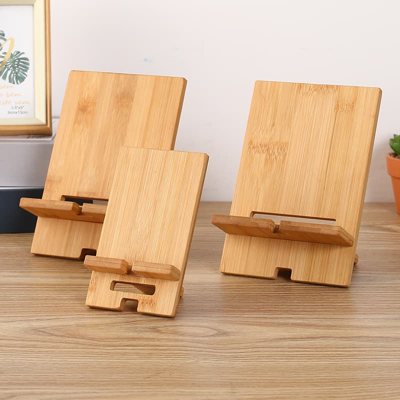 Bamboo Phone Stand Bamboo Base Phone Charging Stand Phone Tablet Multifunctional Stand Custom Logo Printing