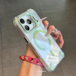 Four-Corner Drop-Resistant Lens Flip Stand For Apple 18 Pro Max Magnetic iPhone 17 Transparent Ultra-Thin 4