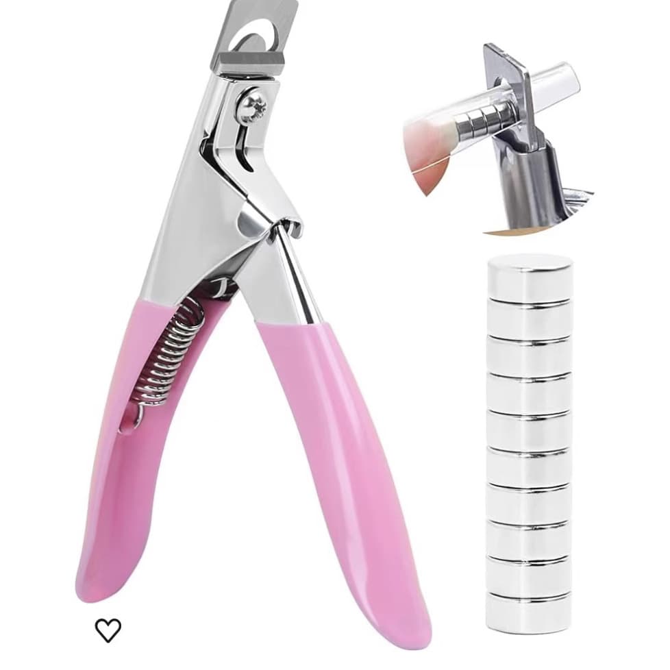 Nail Art Straight Scissors U-shaped Scissors Gel Nail Tip Cutter False Nail Extension Trimming Flat Nail Clipper Nail Clipper Magnet Set