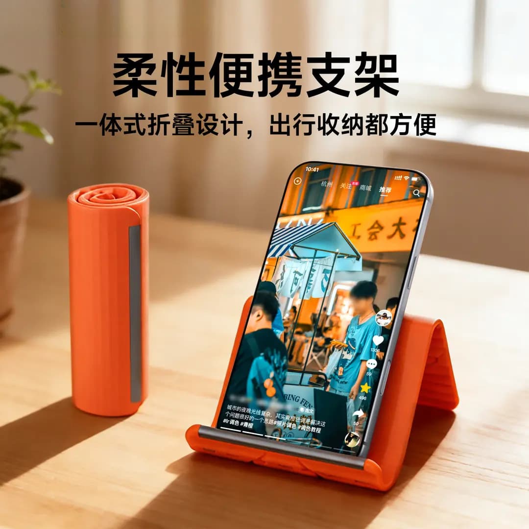 Flexible Foldable Phone Stand Silicone Stand Tablet Laptop Multi-Position Adjustable Lazy Stand Portable