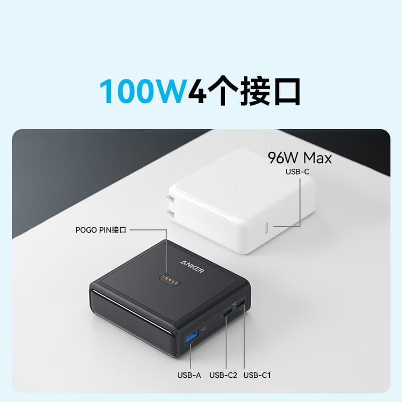 ANKER Prime 100W Multi-Port Magnetic Charger Base Type-C Fast Charging Plug High-Efficiency Fast Charging