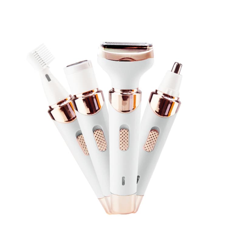 White 4-in-1 Women's Hair Remover Shaver Trimmer Eyebrow Shaping Razor Nasal Hair Trimmer USB Home Appliance