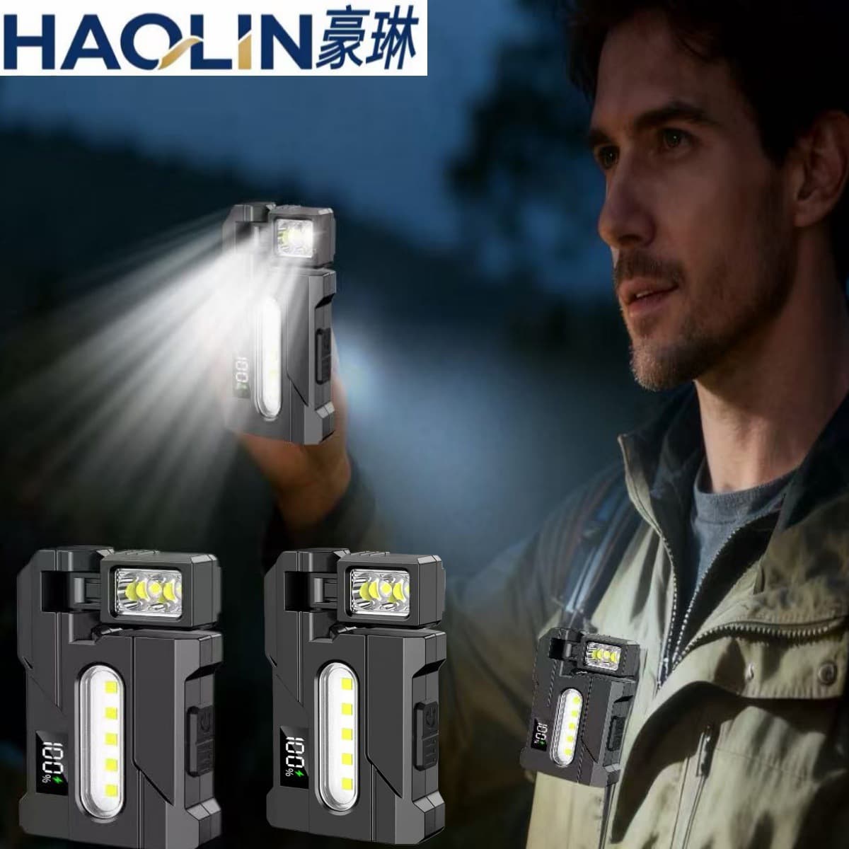 G5 Rechargeable EDC Flashlight 400 Lumens Dual Light Source RGB Mini Flashlight Outdoor Emergency Magnetic Torch