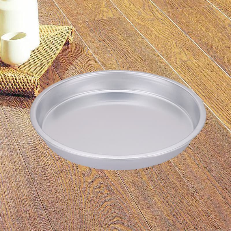 Golden Aluminum Pizza Pan, Metal Round Cake Pan, Bread Dessert Baking Tray, Shallow Tray for Home Use