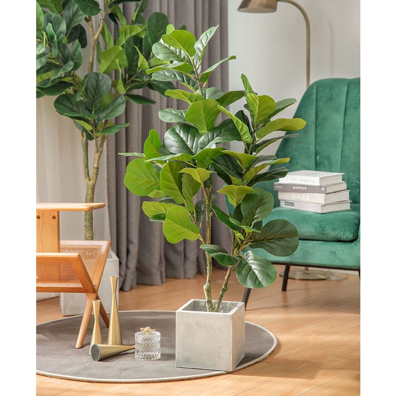 Nordic Ins Style Artificial Fiddle Leaf Fig Plant, Large Bionic Green Plant Decoration, Indoor Living Room Fake Plant