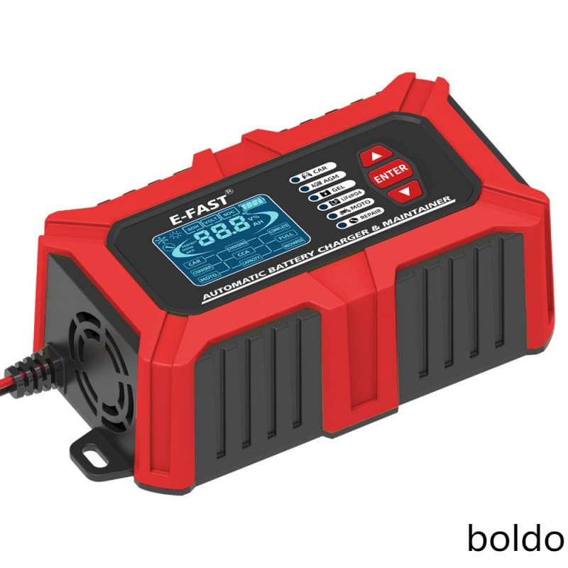 E-FAST Battery Tester/Analyzer, 12V Lithium Iron Phosphate Motorcycle/Lead Acid Car Battery Charger