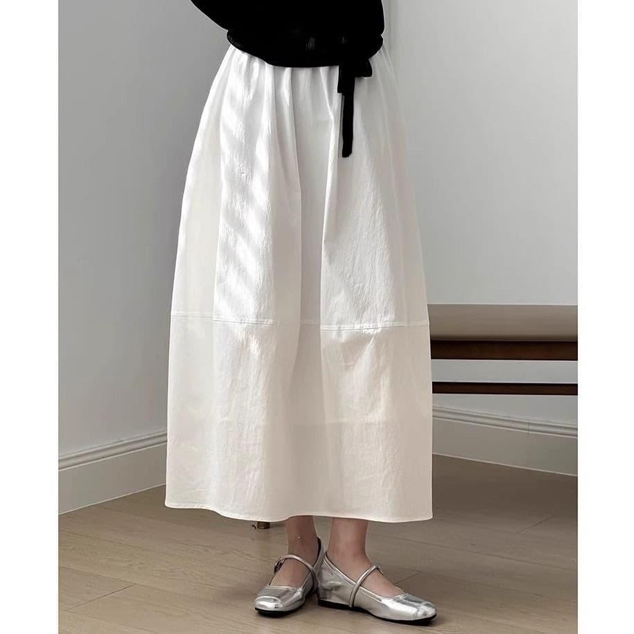 High-Waist Waist-Cinching Tulip Skirt, Half Skirt, Spring/Summer New Style, Loose, Casual, Elastic Waist, Midi Skirt, Umbrella Skirt, New Arrival