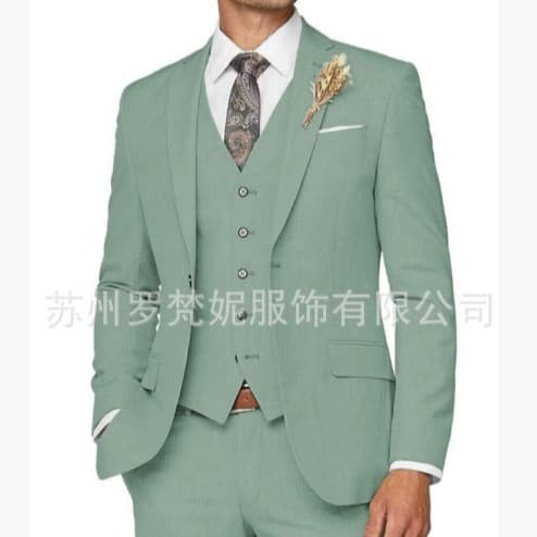 New Men's Suit Set 3-Piece Slim Fit Business Banquet Wedding Tuxedo