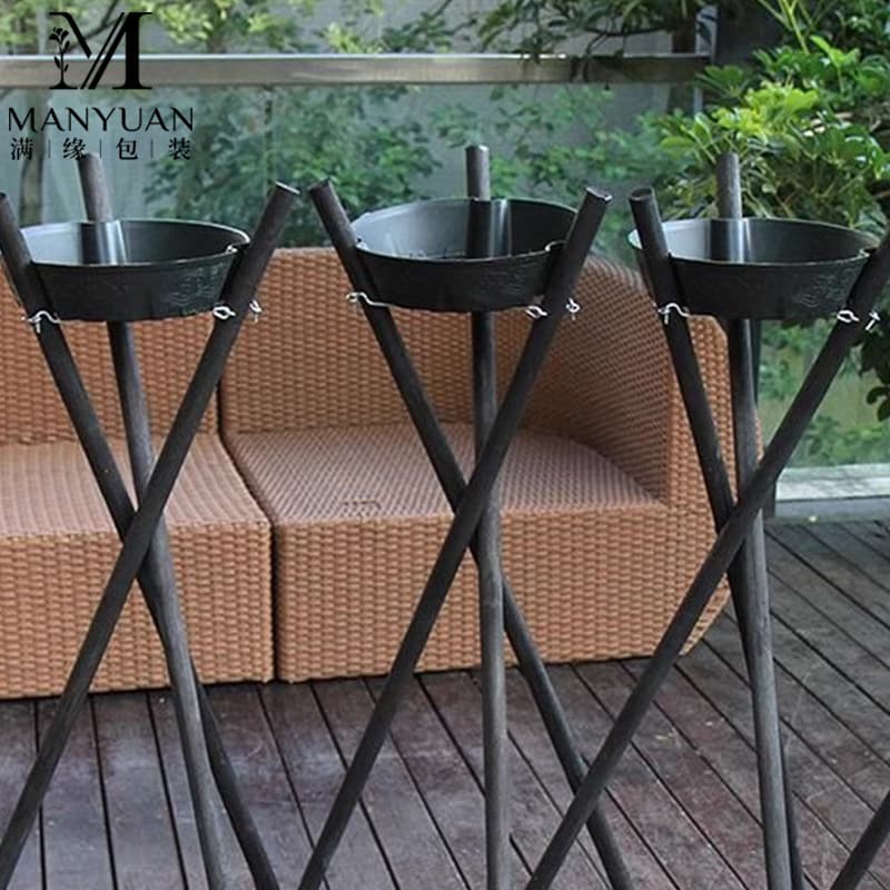 New Opening Flower Stand Frame Fresh Flower Packaging Tripod Flower Shop Floral Support Black Wooden Rack Wholesale