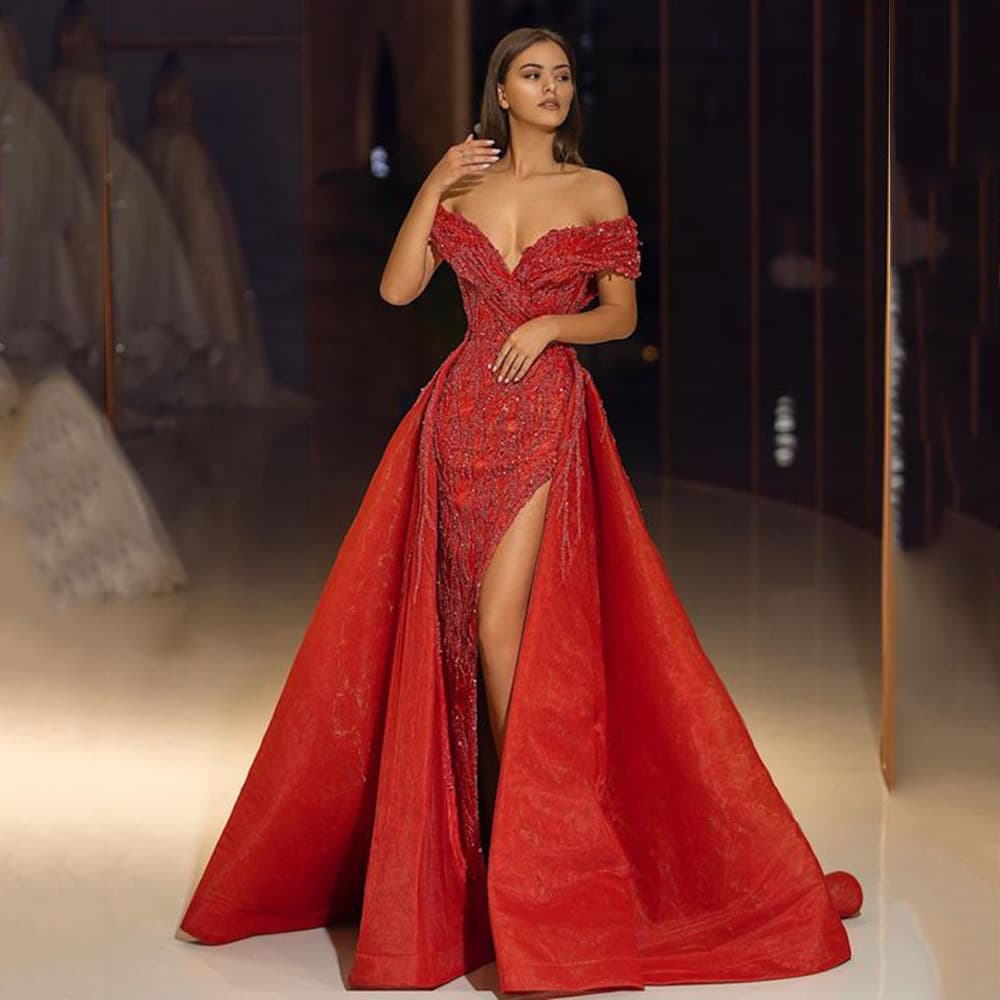 2025 New European and American Export Women's Clothing Standalone Site Gold Foil Flared Sexy Long Dress Train Banquet Slim Evening Gown