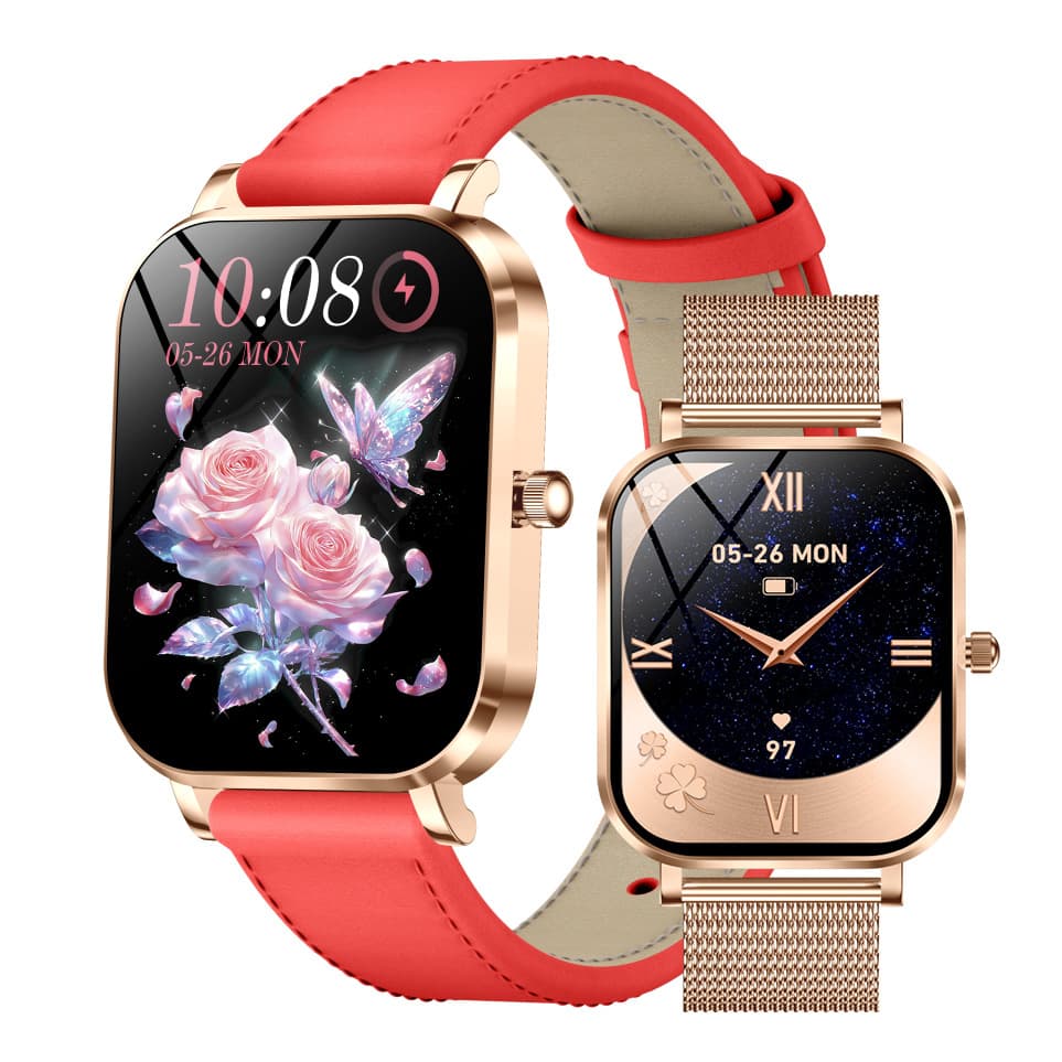 2025 New Cross-Border MK90 Smart Watch Women's Ultra-Thin Bluetooth Calling Step Counting Sports Waterproof GloryFit