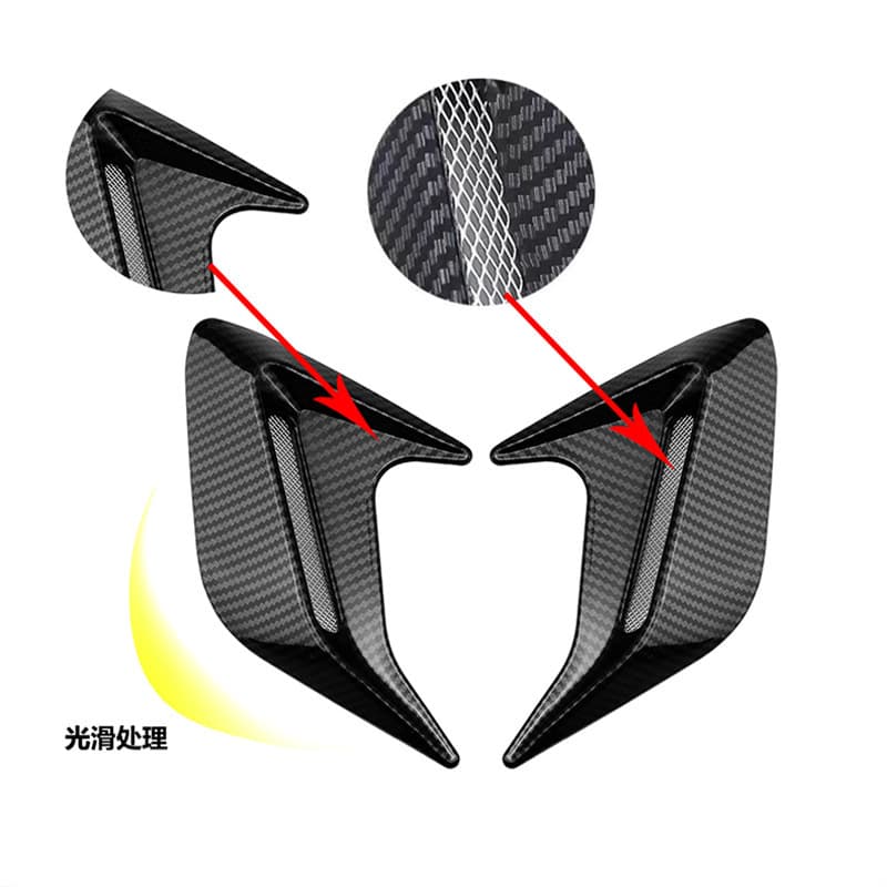 Cross-border Car Modification Shark Fin Simulated Air Vent Hood Side Vent Fender Car Shark Gill Decal