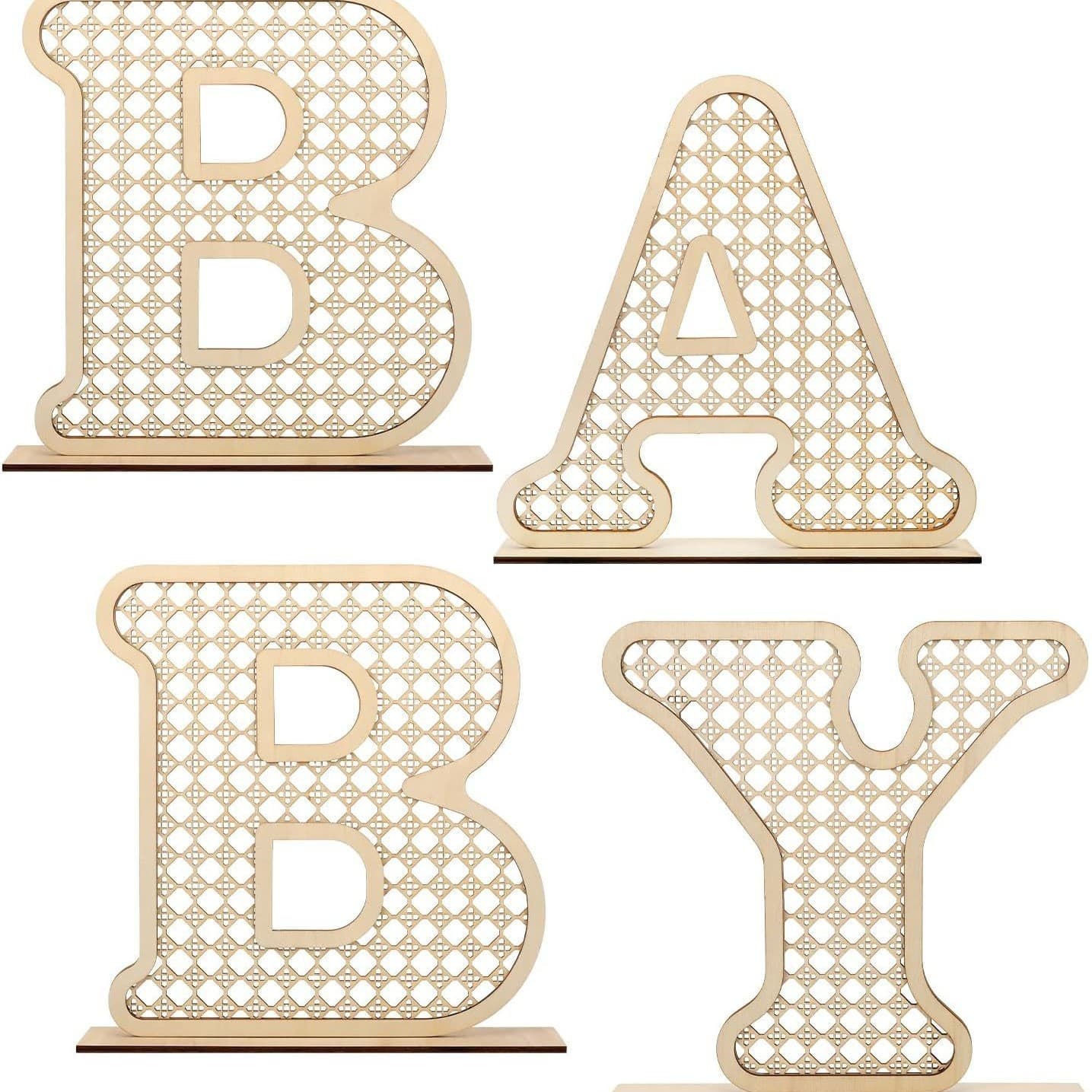 Cross-border New Double-layer Wooden Baby Alphabet Set Bohemian Style Nursery Home Decoration Wholesale