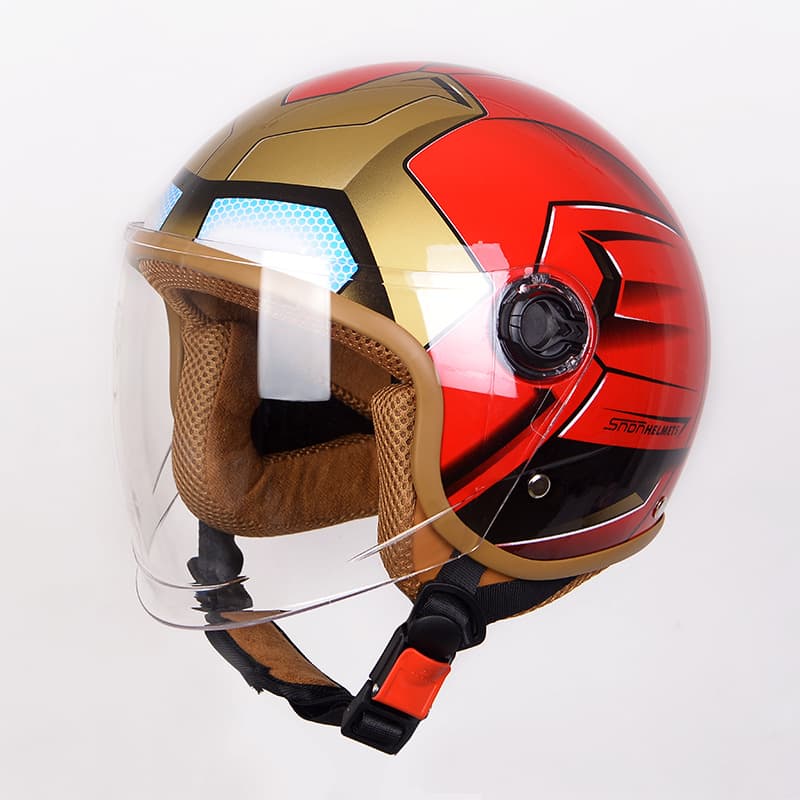 Factory Direct Supply Children's Helmet Winter Warm Half Helmet Motorcycle Hat Four-Season Helmet Children's Electric Vehicle Helmet